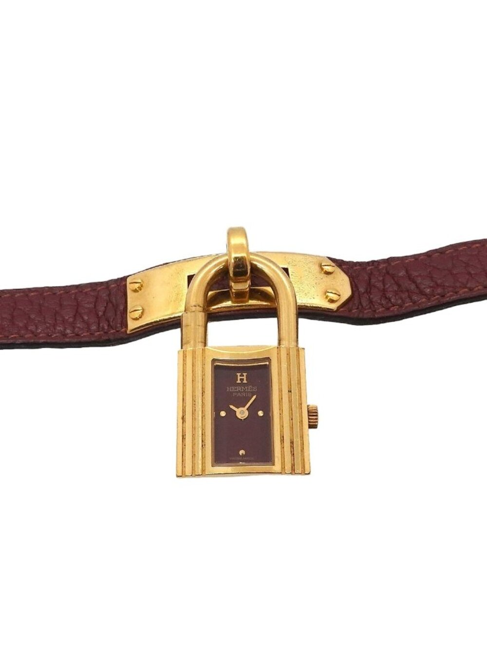 Hermes Kelly Watch Vintage Bordeaux Quartz